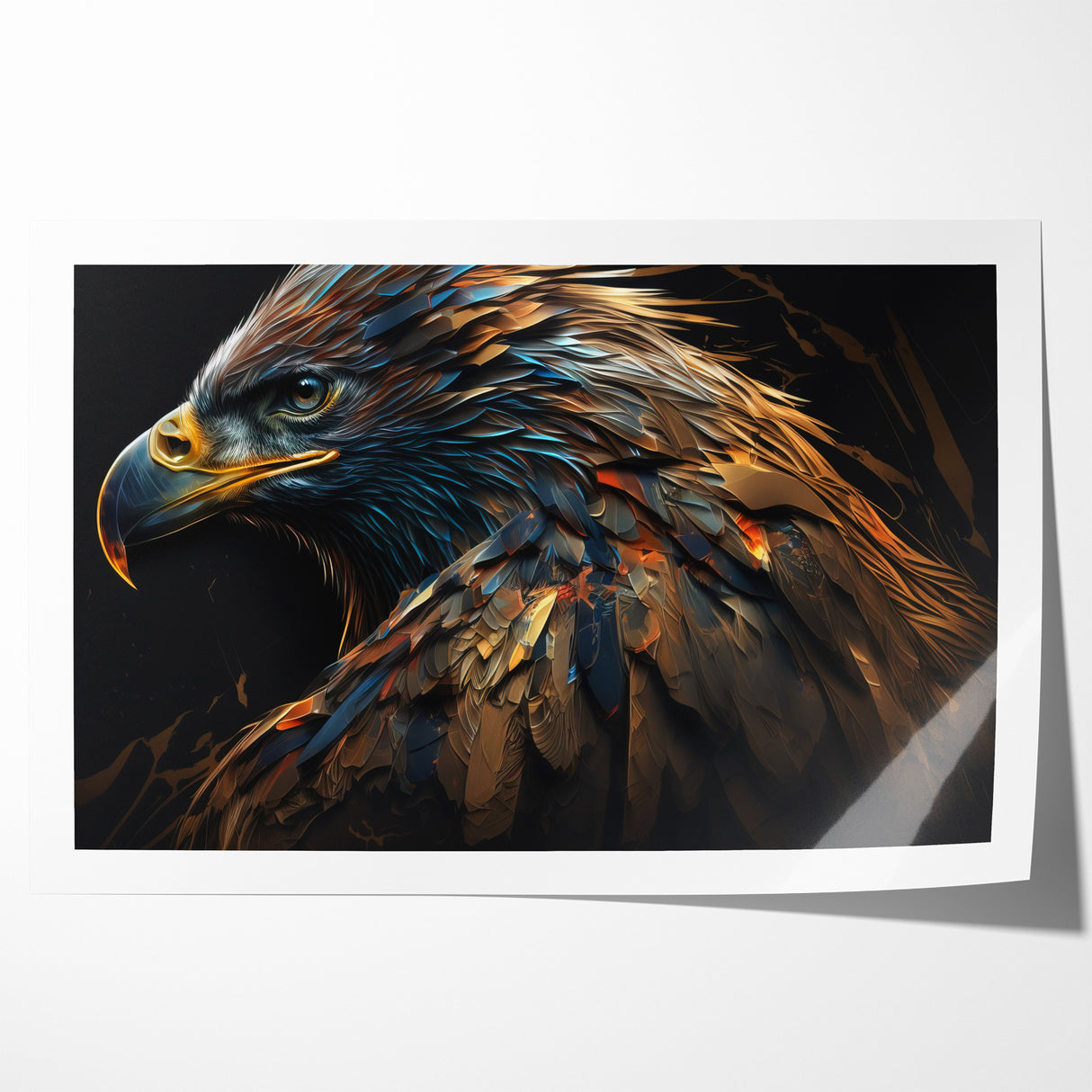 Artistic Birds of Prey Wall Art – Abstract Eagle Portrait Canvas Print