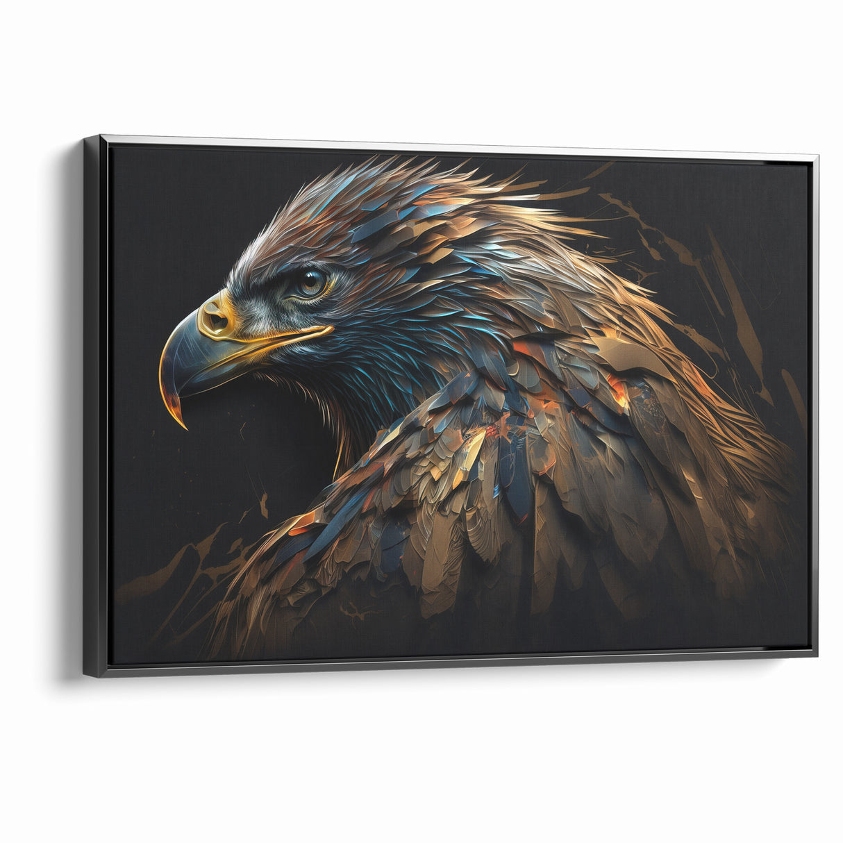 Artistic Birds of Prey Wall Art – Abstract Eagle Portrait Canvas Print