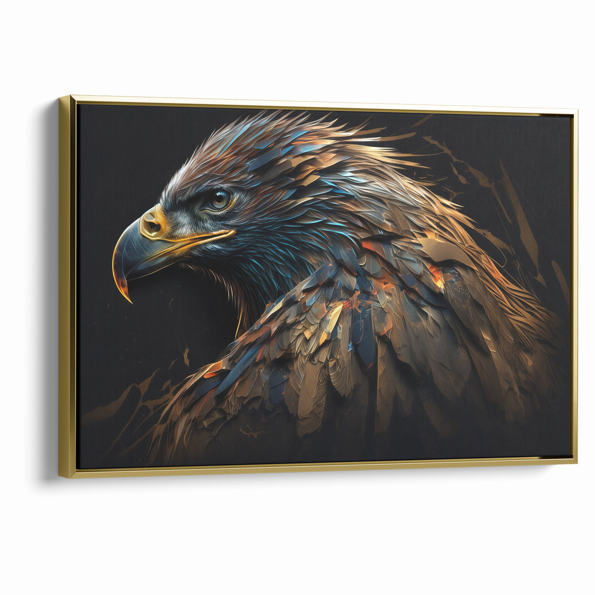 Artistic Birds of Prey Wall Art – Abstract Eagle Portrait Canvas Print