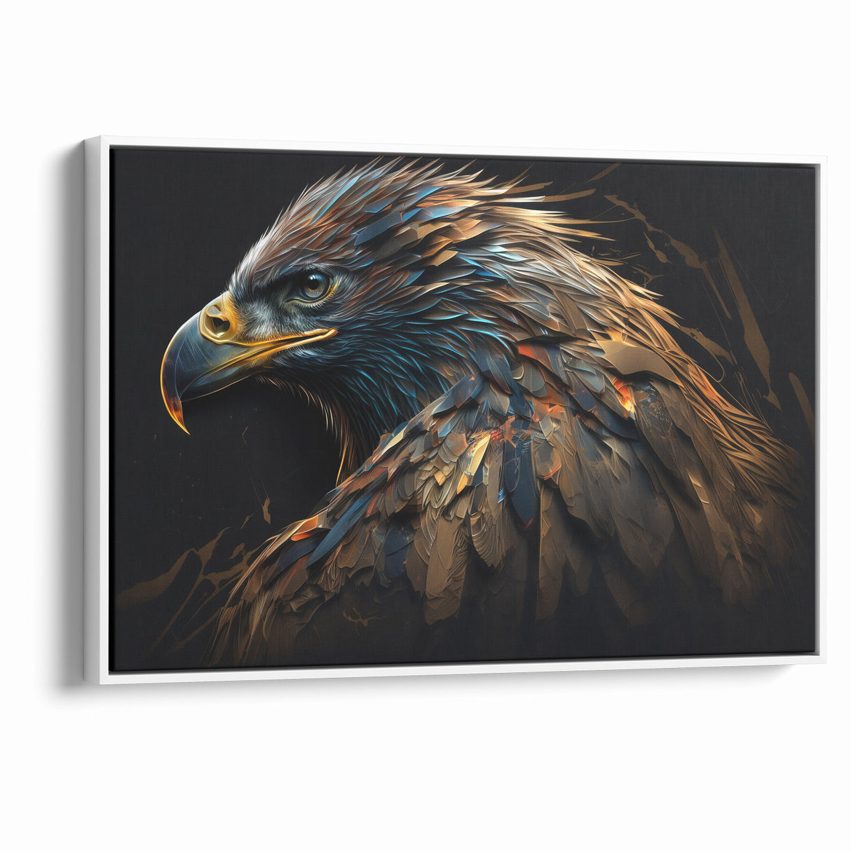 Artistic Birds of Prey Wall Art – Abstract Eagle Portrait Canvas Print