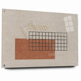 Modern Geometric Grid and Shapes Canvas Art