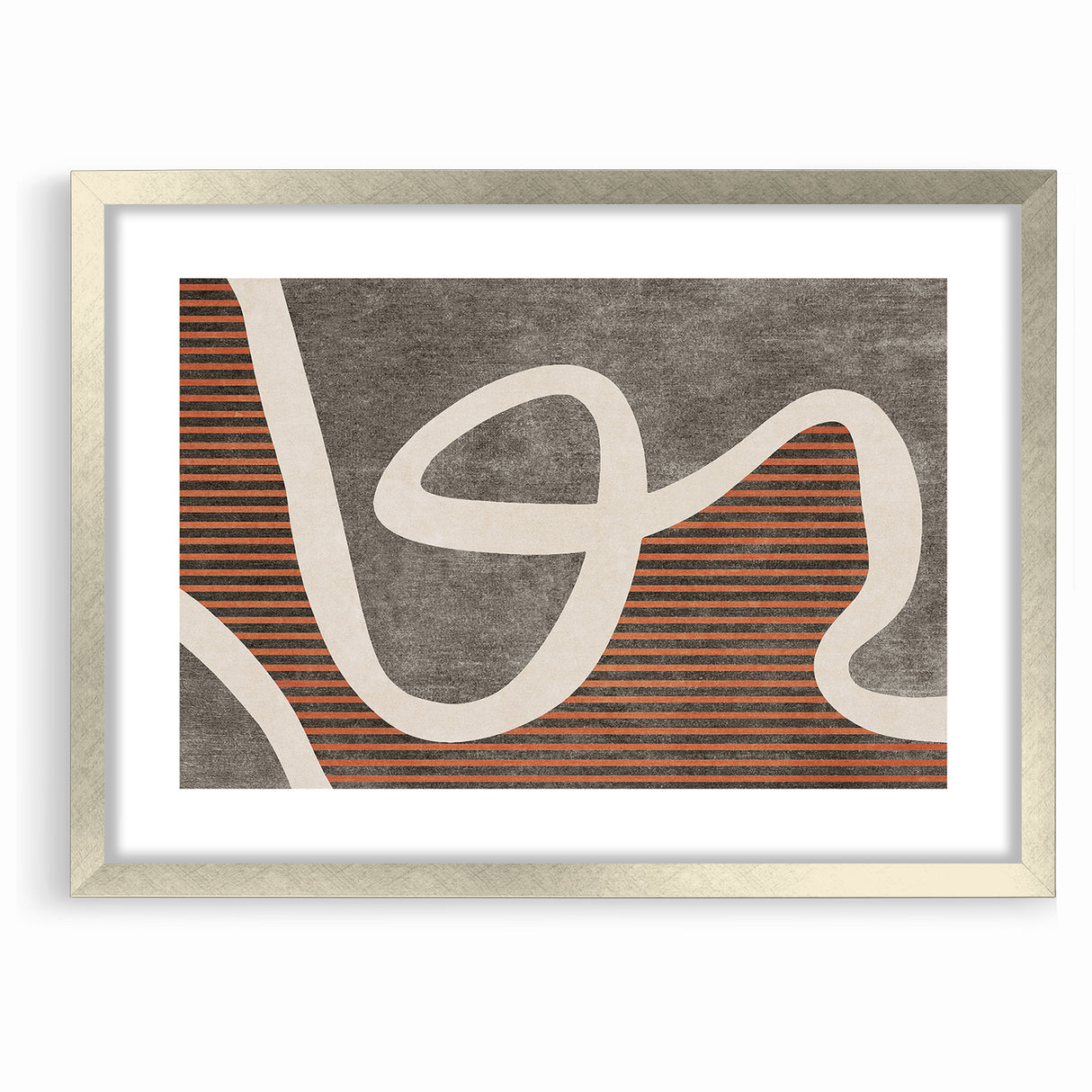 Fluid Abstract Lines and Stripes Canvas Art