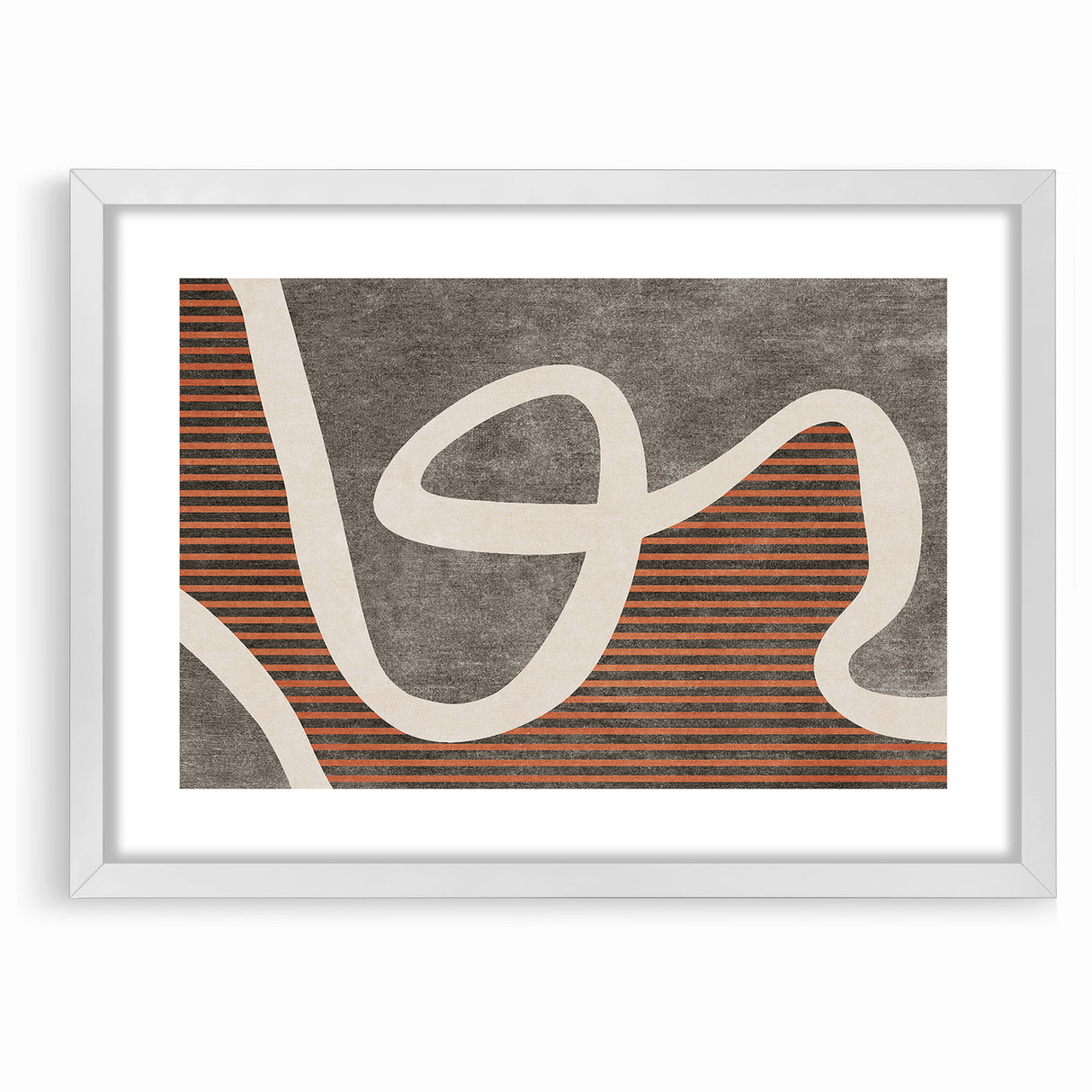 Fluid Abstract Lines and Stripes Canvas Art