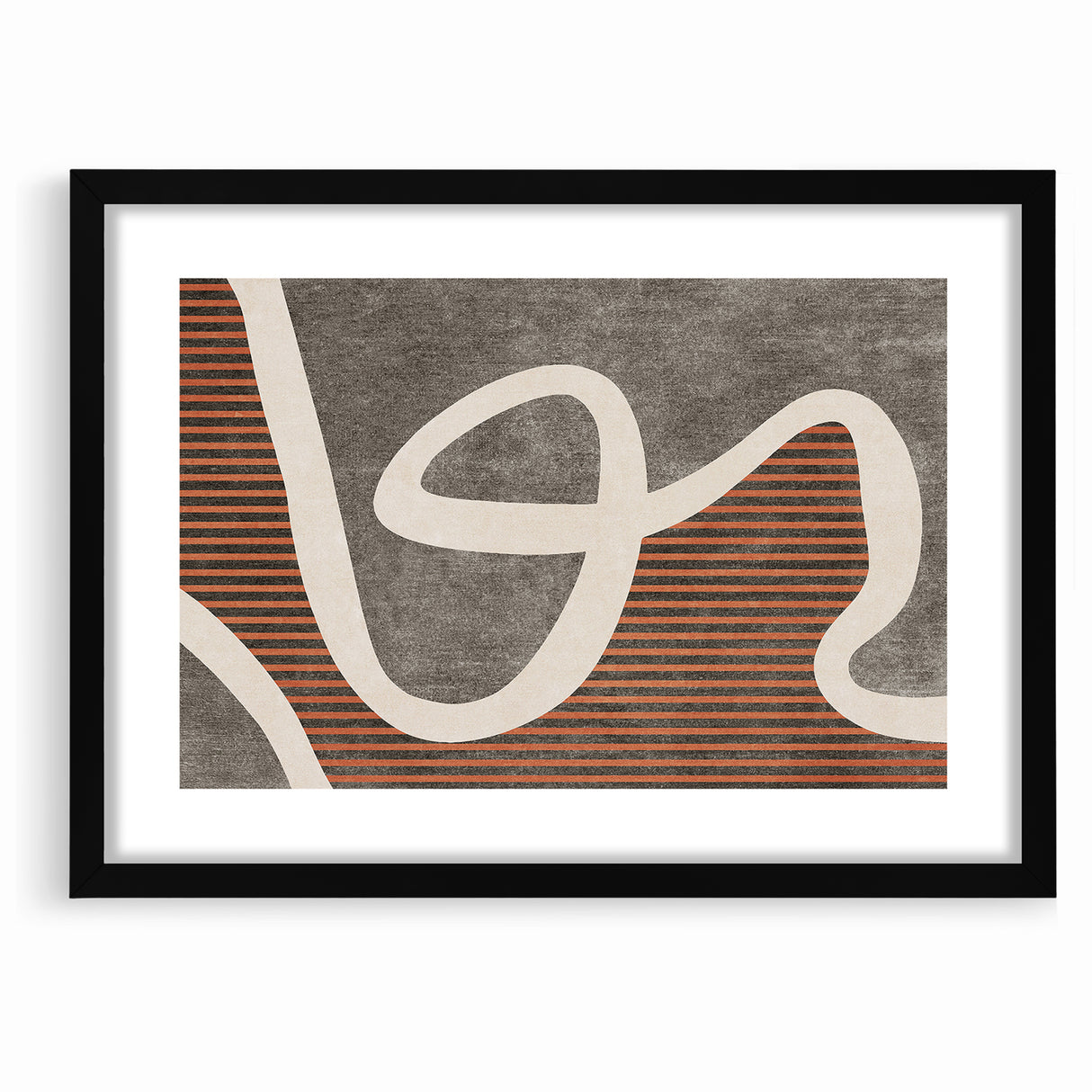 Fluid Abstract Lines and Stripes Canvas Art