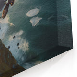 Majestic Birds of Prey Wall Art – Eagle Soaring Over Coastal Cliffs