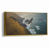 Majestic Birds of Prey Wall Art – Eagle Soaring Over Coastal Cliffs