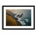 Majestic Birds of Prey Wall Art – Eagle Soaring Over Coastal Cliffs