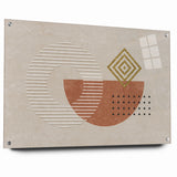 Geometric Shapes and Lines Abstract Canvas Art