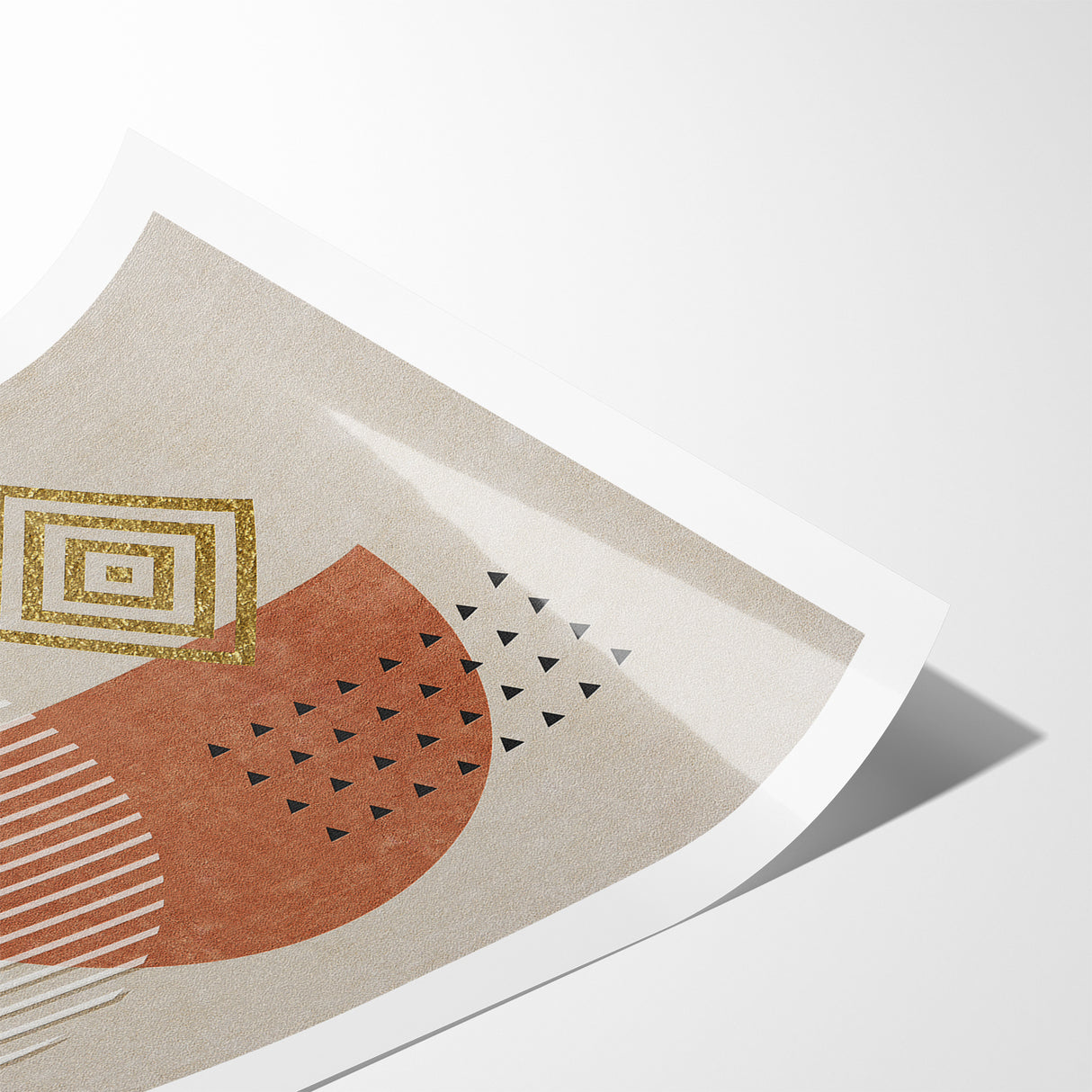 Geometric Shapes and Lines Abstract Canvas Art