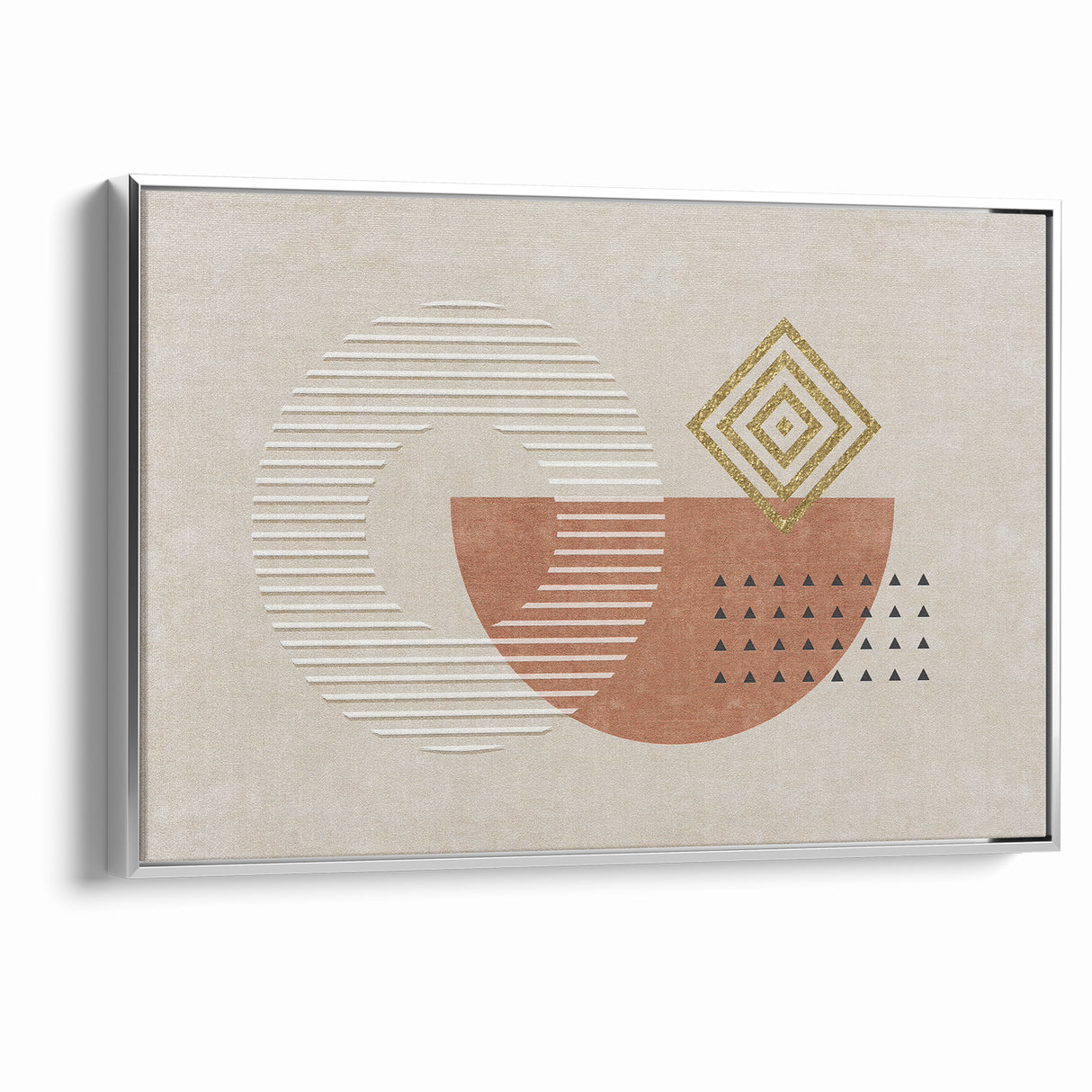 Geometric Shapes and Lines Abstract Canvas Art