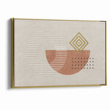 Geometric Shapes and Lines Abstract Canvas Art