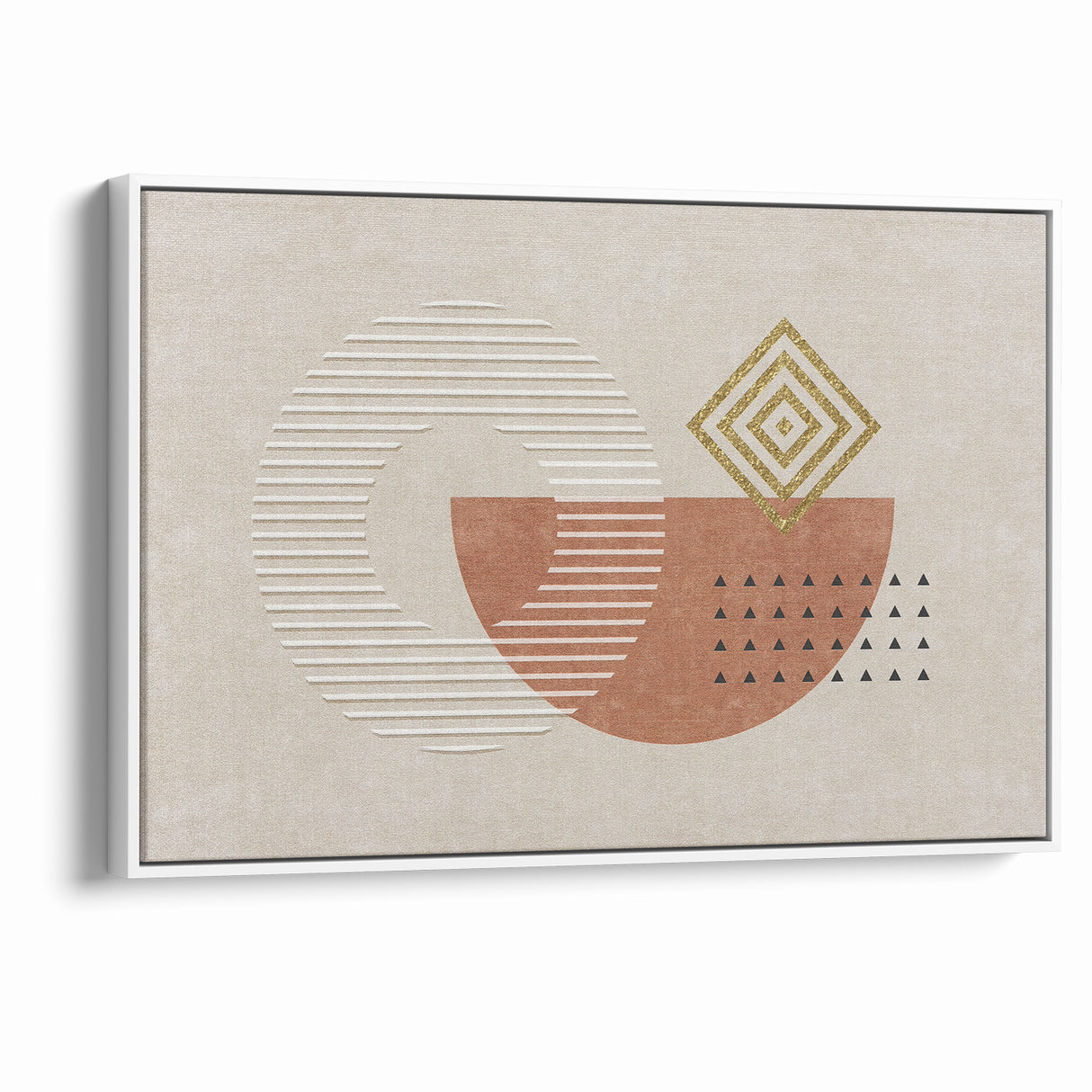 Geometric Shapes and Lines Abstract Canvas Art