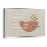 Geometric Shapes and Lines Abstract Canvas Art