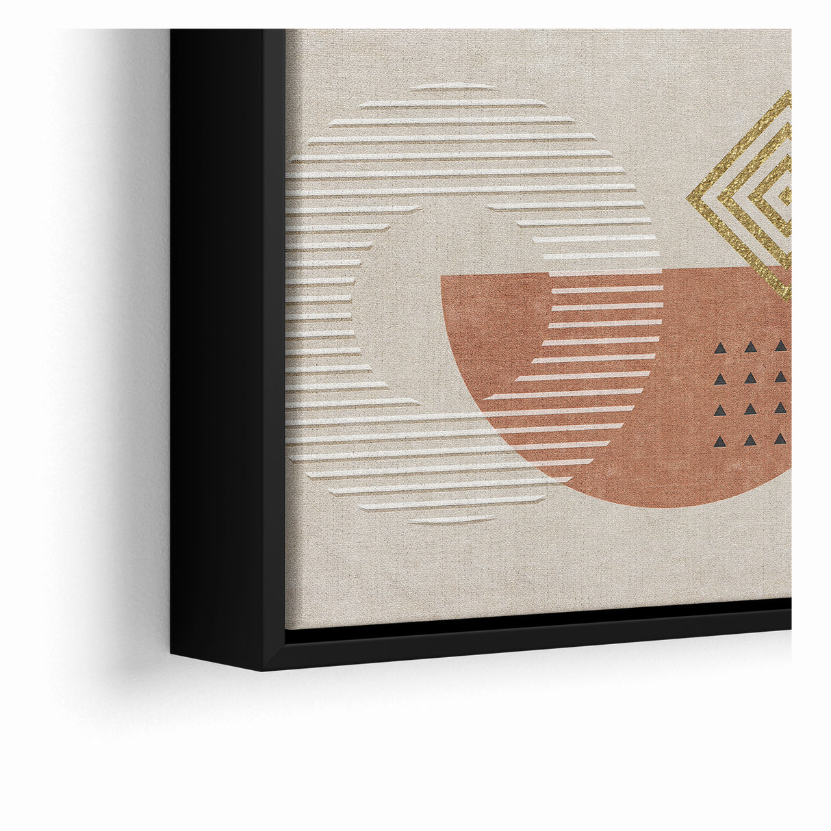 Geometric Shapes and Lines Abstract Canvas Art