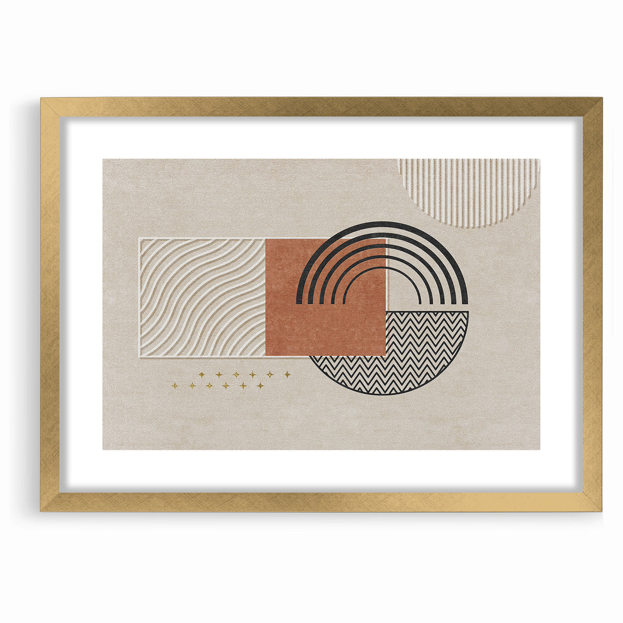 Modern Abstract Shapes and Patterns Canvas Art