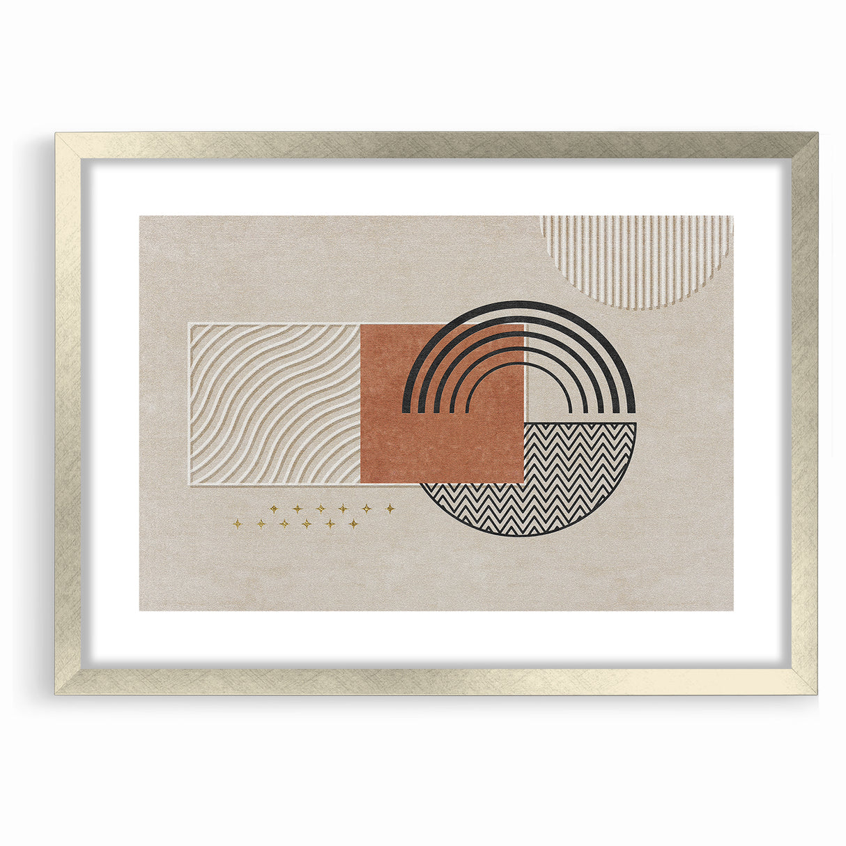 Modern Abstract Shapes and Patterns Canvas Art