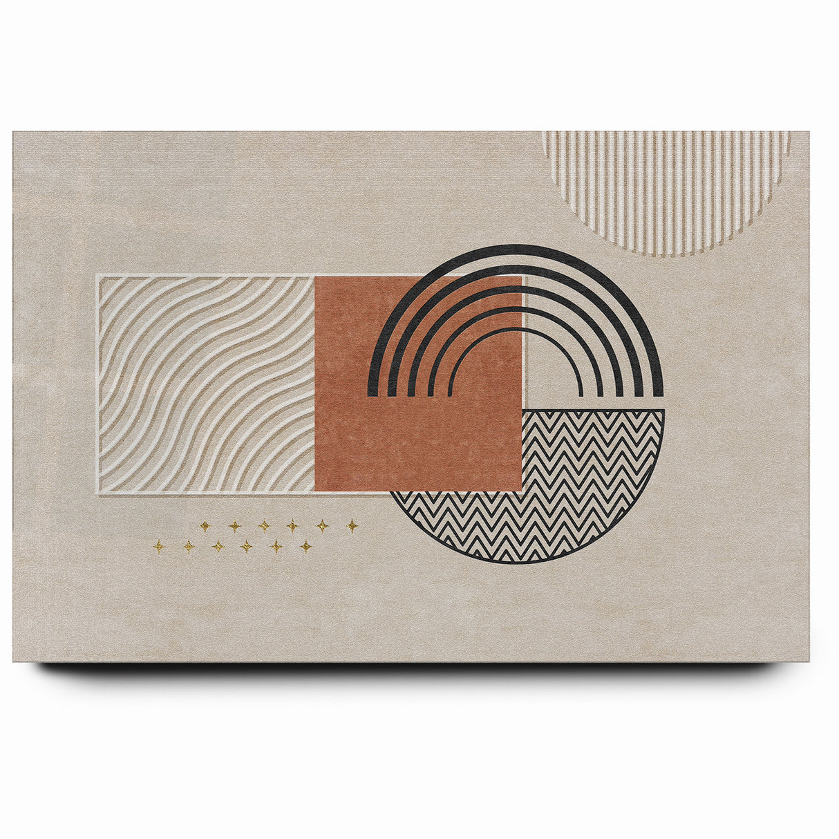Modern Abstract Shapes and Patterns Canvas Art