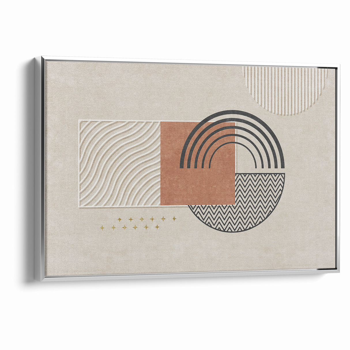 Modern Abstract Shapes and Patterns Canvas Art