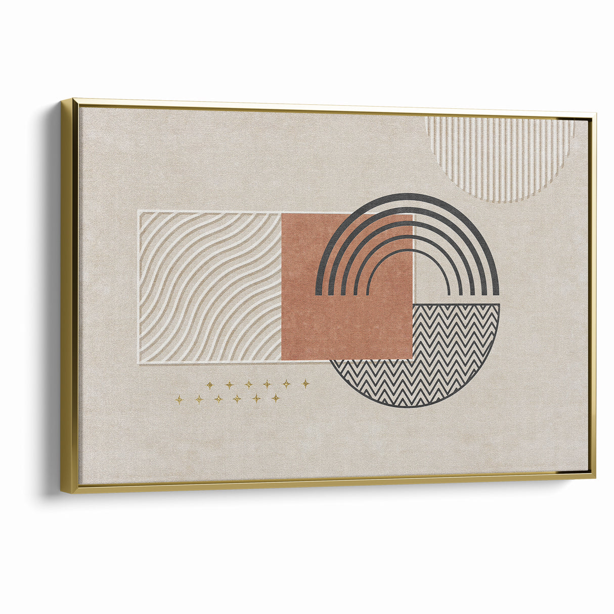 Modern Abstract Shapes and Patterns Canvas Art