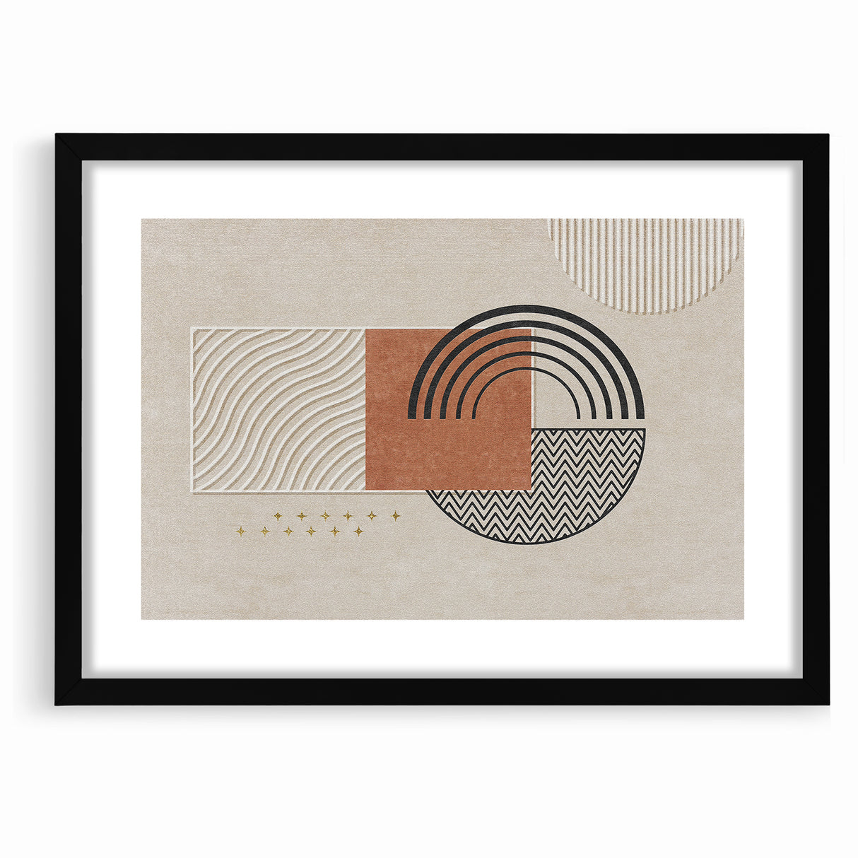 Modern Abstract Shapes and Patterns Canvas Art