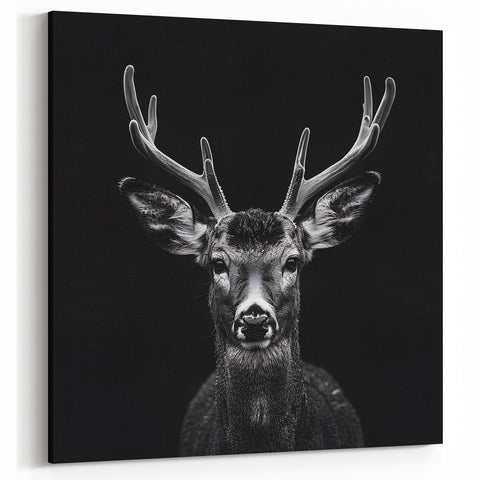 Striking Black Antelope Portrait – Majestic Wildlife Canvas Prints