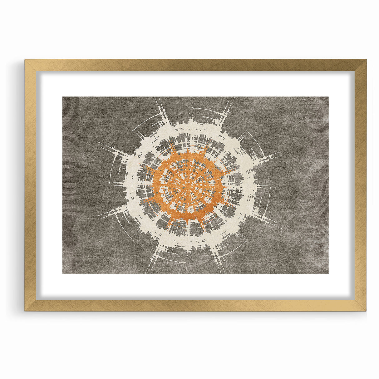 Radiant Abstract Circular Canvas Art