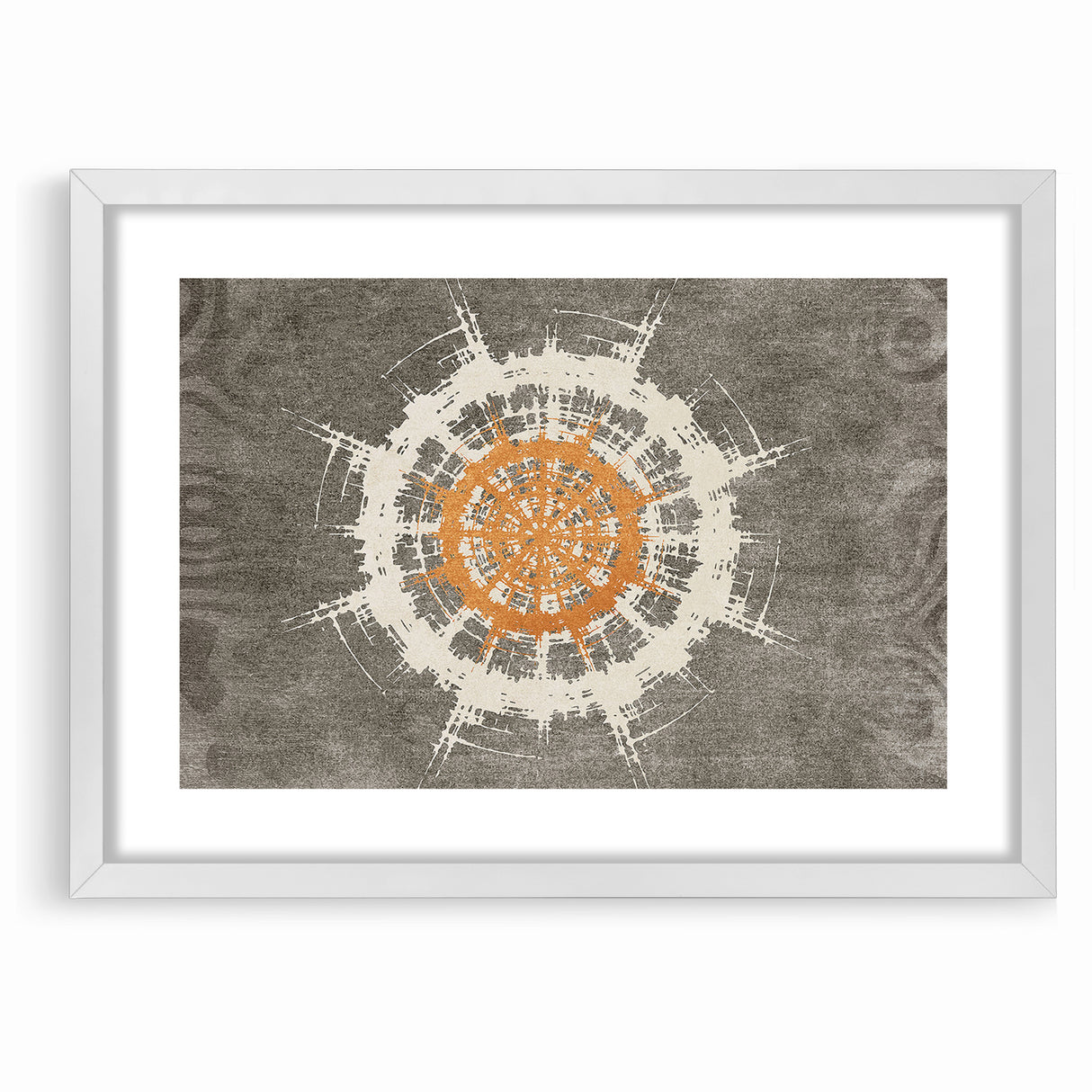 Radiant Abstract Circular Canvas Art