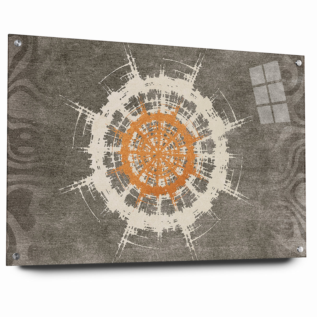 Radiant Abstract Circular Canvas Art