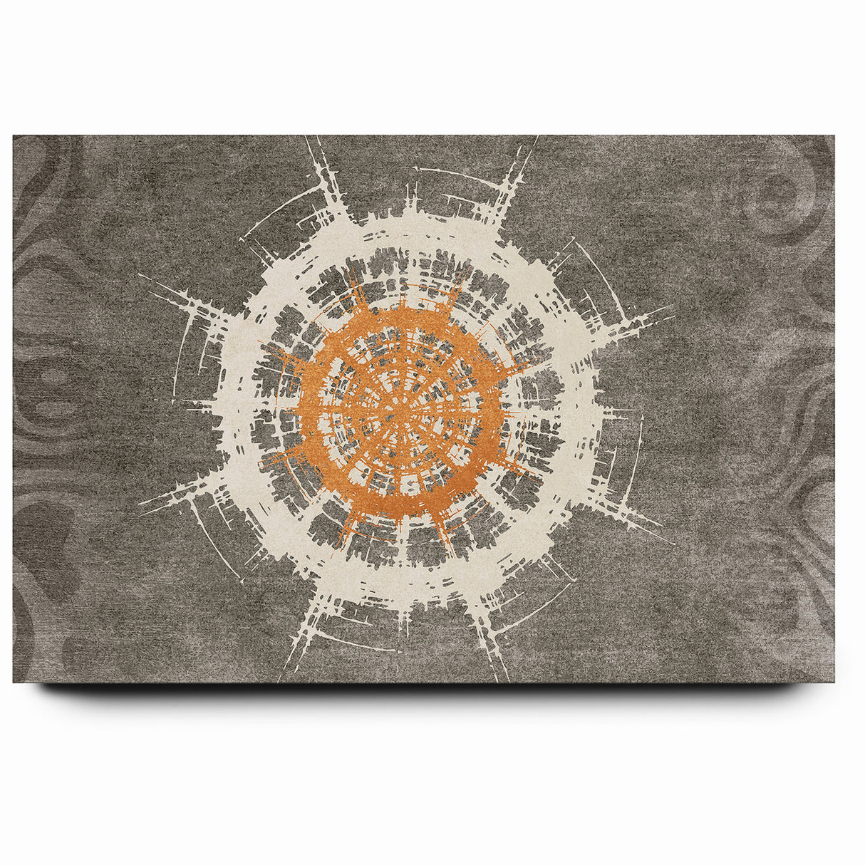 Radiant Abstract Circular Canvas Art