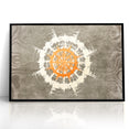 Radiant Abstract Circular Canvas Art