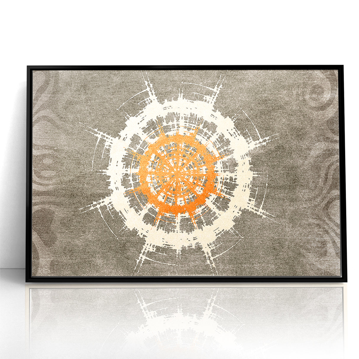 Radiant Abstract Circular Canvas Art