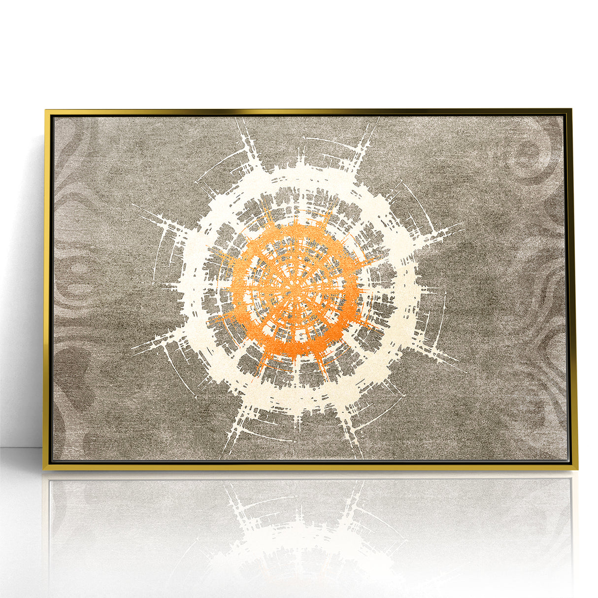 Radiant Abstract Circular Canvas Art