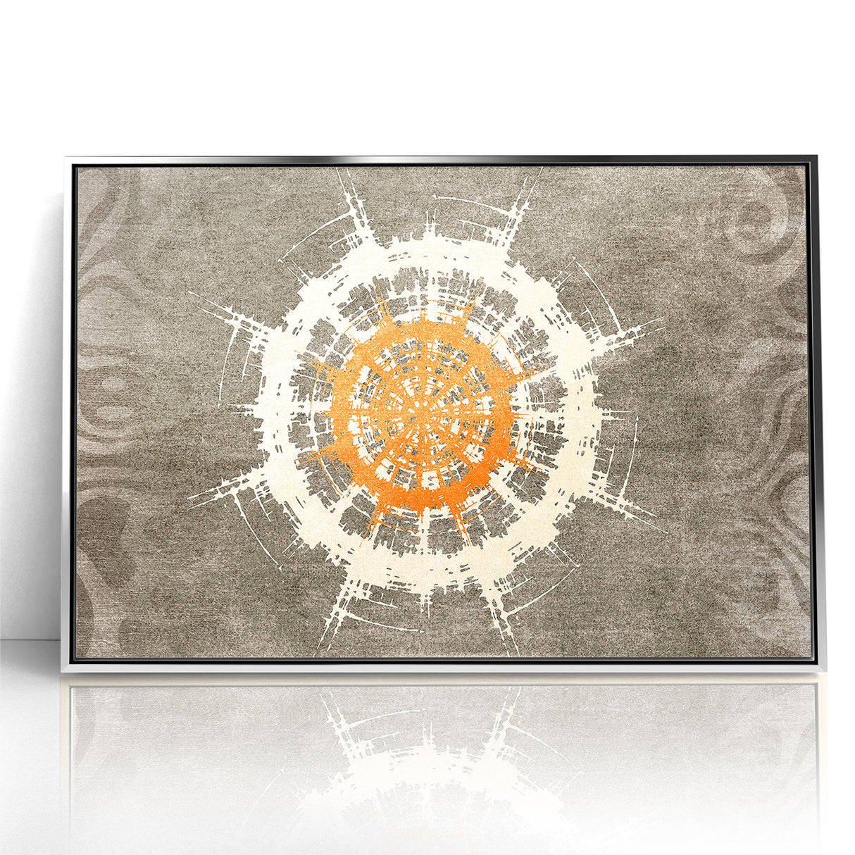 Radiant Abstract Circular Canvas Art