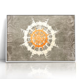 Radiant Abstract Circular Canvas Art