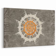 Radiant Abstract Circular Canvas Art