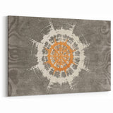 Radiant Abstract Circular Canvas Art