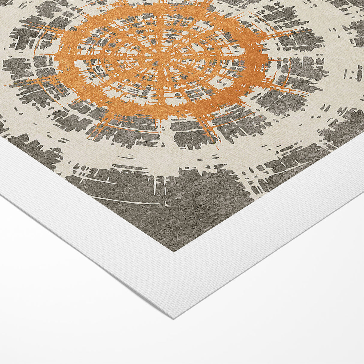 Radiant Abstract Circular Canvas Art