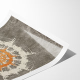 Radiant Abstract Circular Canvas Art