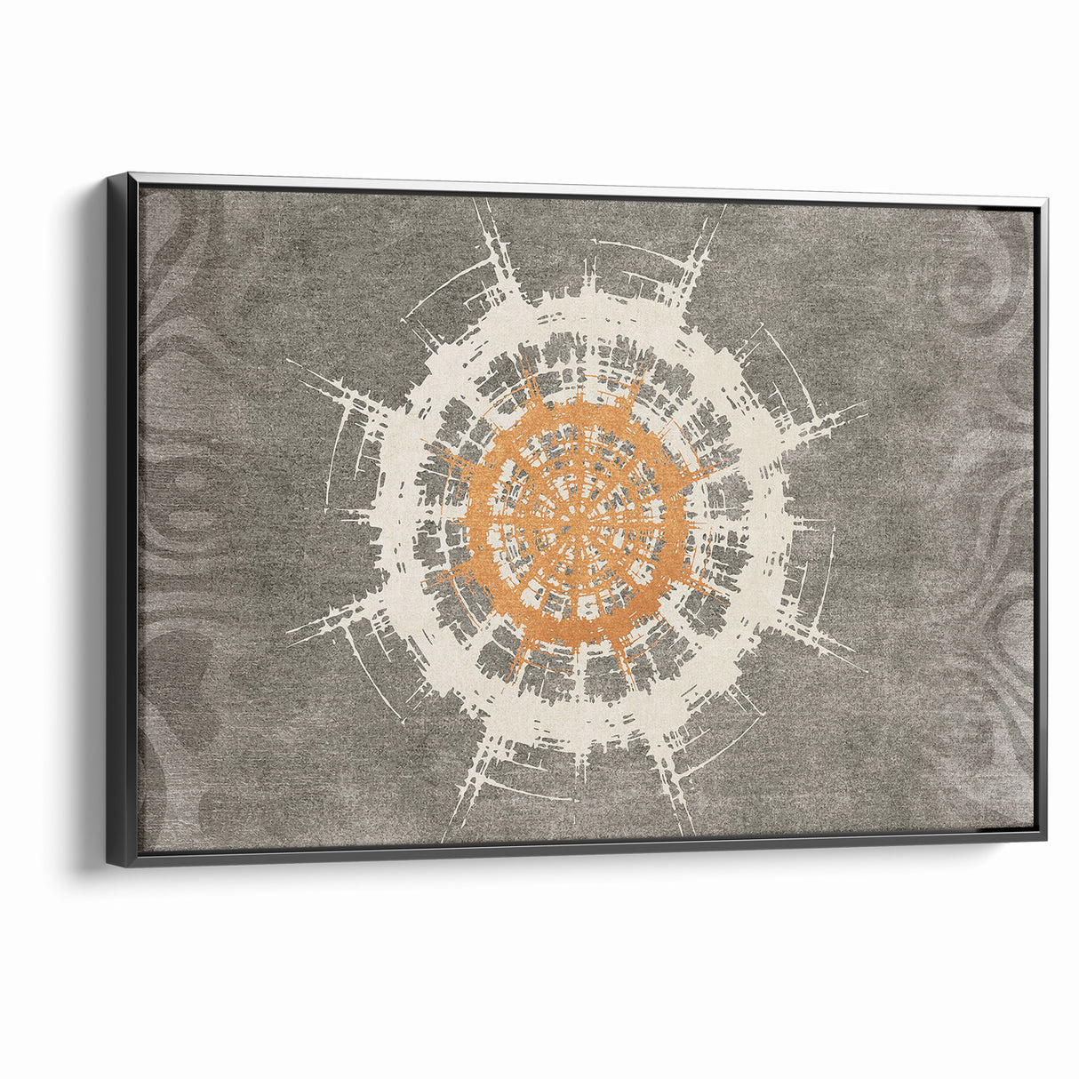 Radiant Abstract Circular Canvas Art