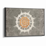 Radiant Abstract Circular Canvas Art