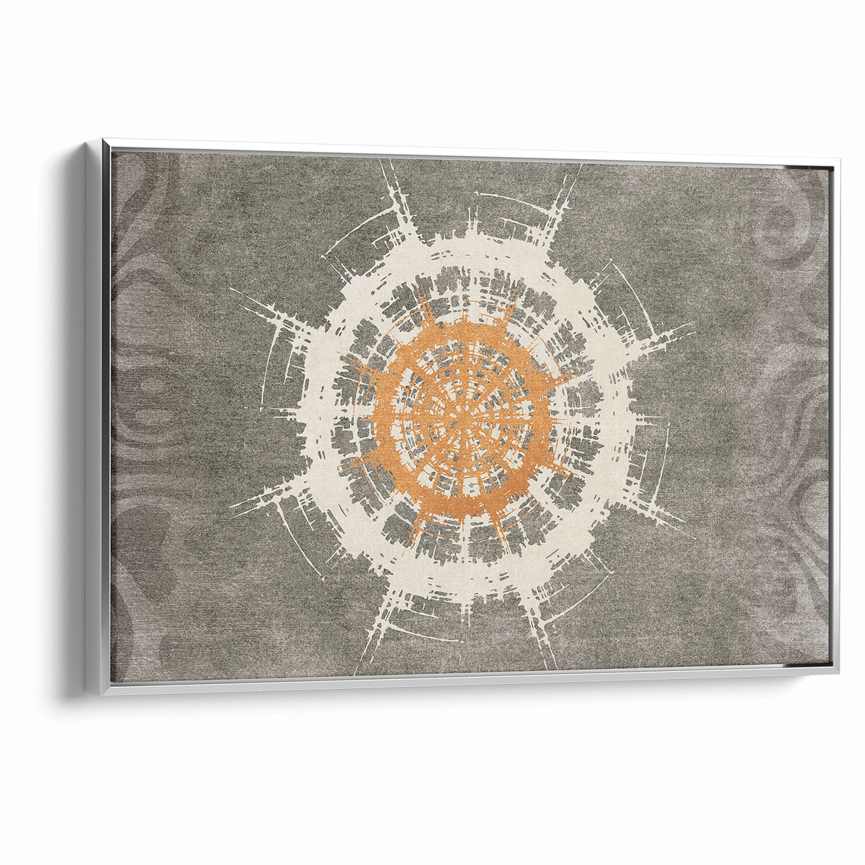 Radiant Abstract Circular Canvas Art