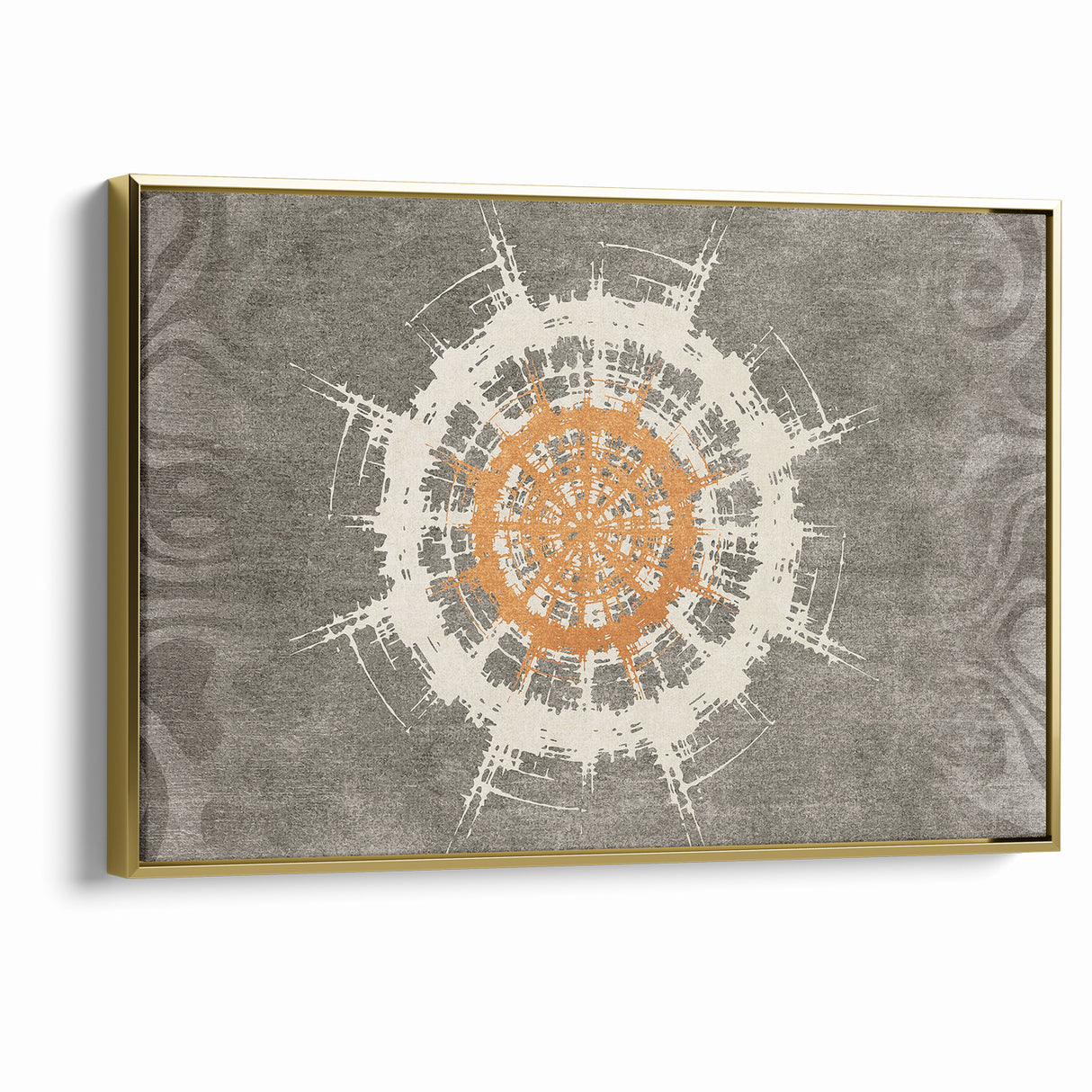 Radiant Abstract Circular Canvas Art