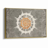 Radiant Abstract Circular Canvas Art