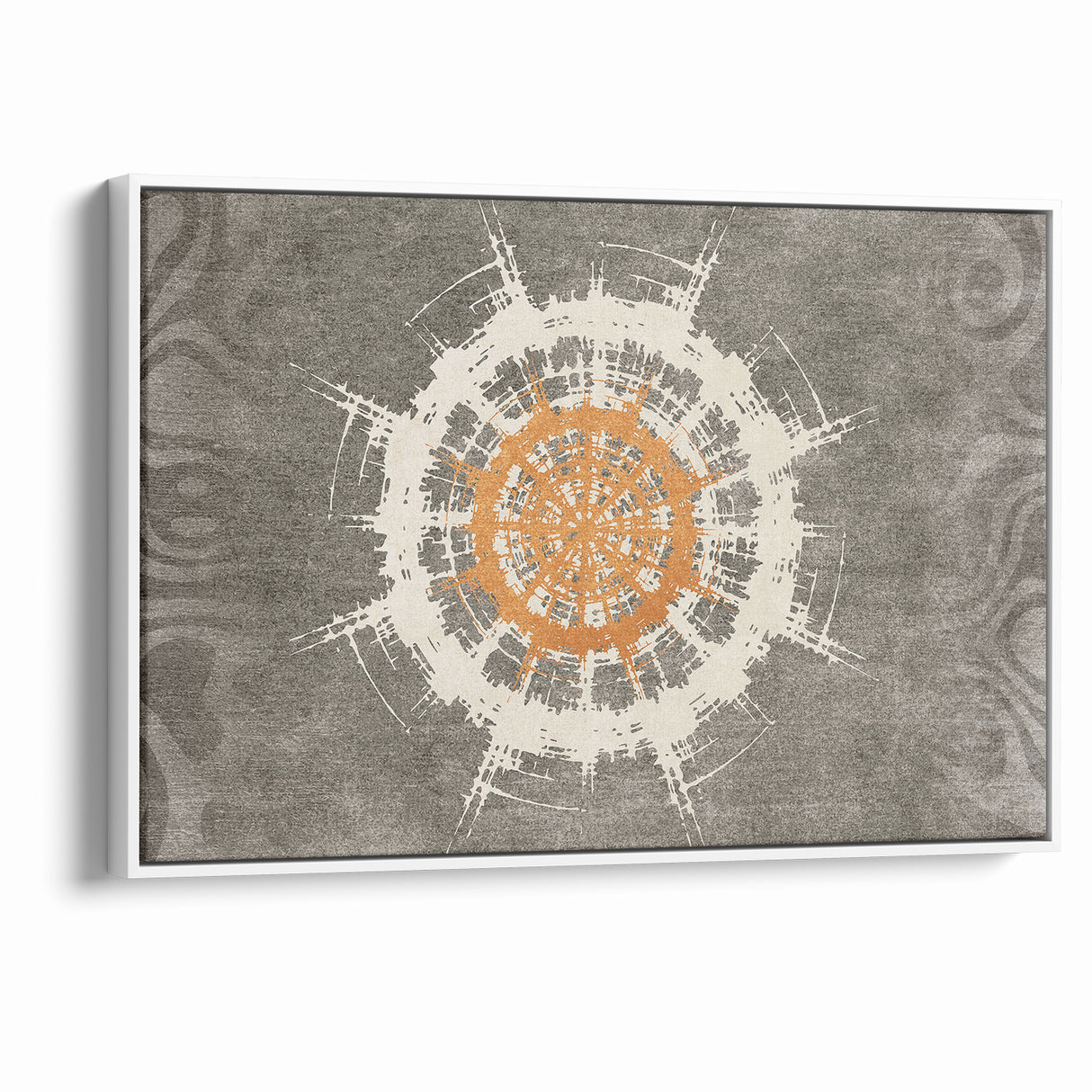 Radiant Abstract Circular Canvas Art
