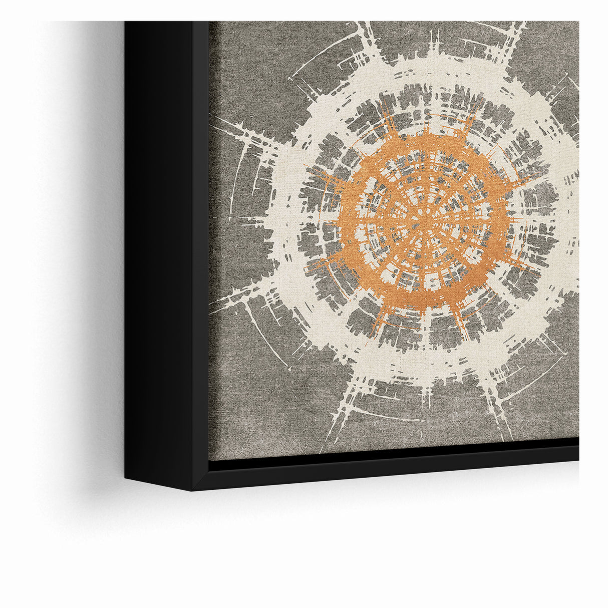 Radiant Abstract Circular Canvas Art