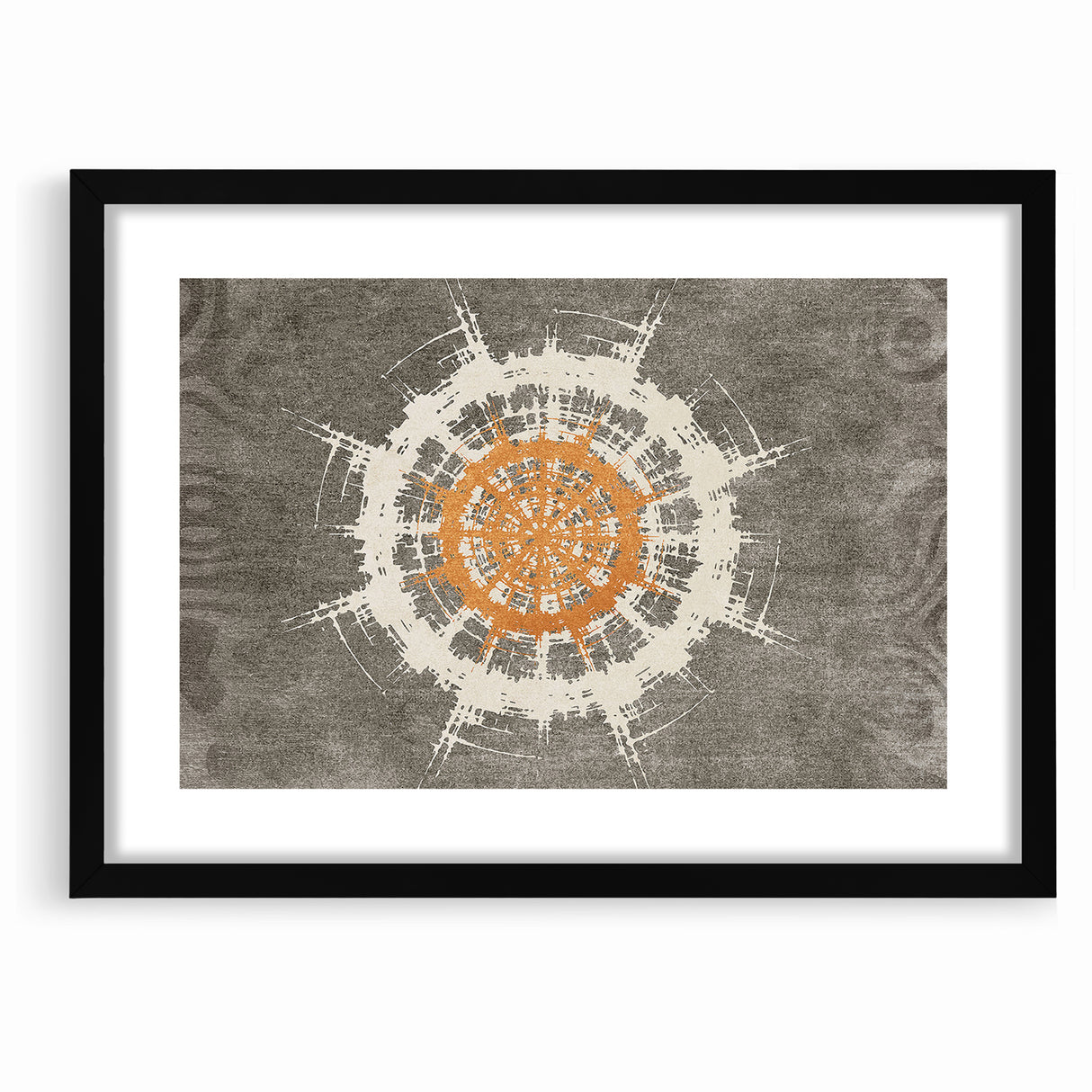 Radiant Abstract Circular Canvas Art