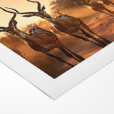 Graceful Antelope Herd at Sunset – Stunning Wildlife Canvas Art