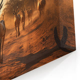 Graceful Antelope Herd at Sunset – Stunning Wildlife Canvas Art