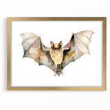 Graceful Bat Watercolor Art - Elegant Wildlife Canvas Wall Decor