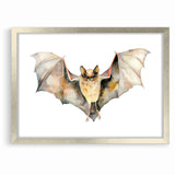 Graceful Bat Watercolor Art - Elegant Wildlife Canvas Wall Decor